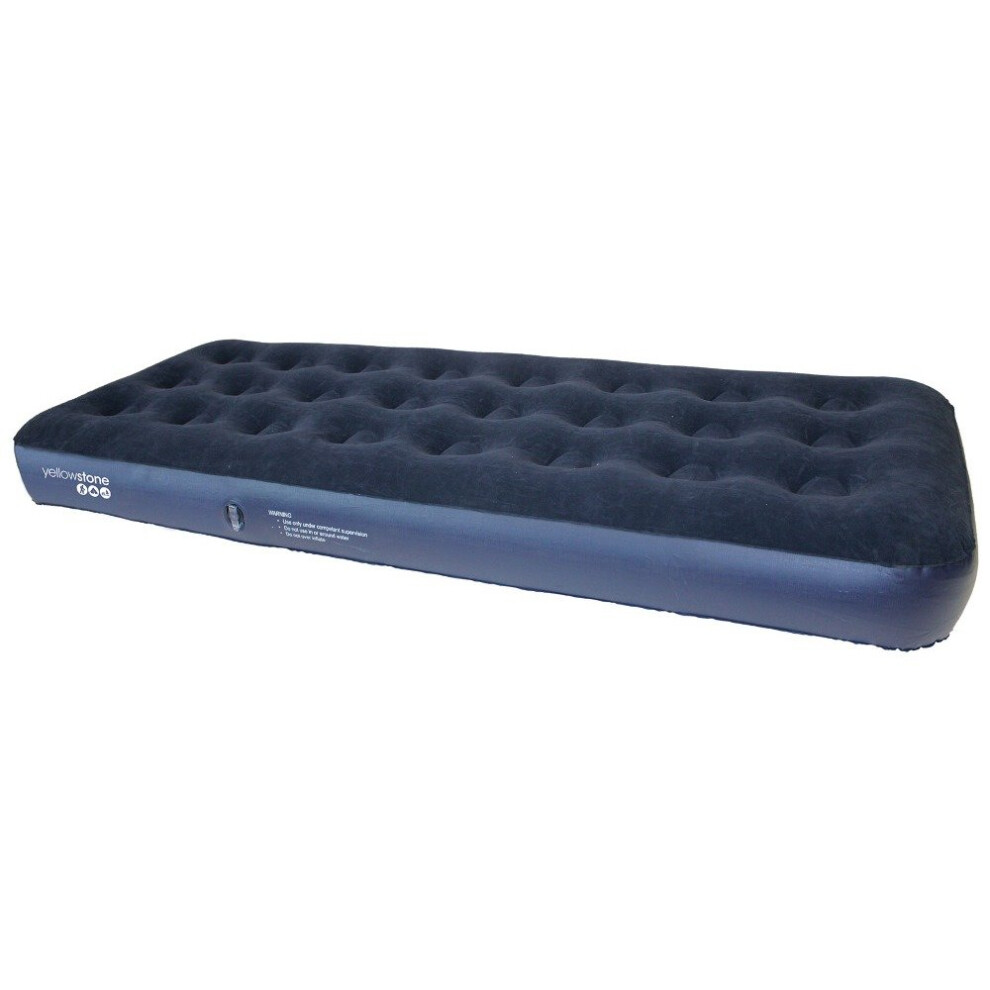 Yellowstone Deluxe Single Flock Camping Airbed (Blue)