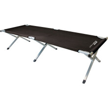 Yellowstone Folding Single Camp Bed (Black)