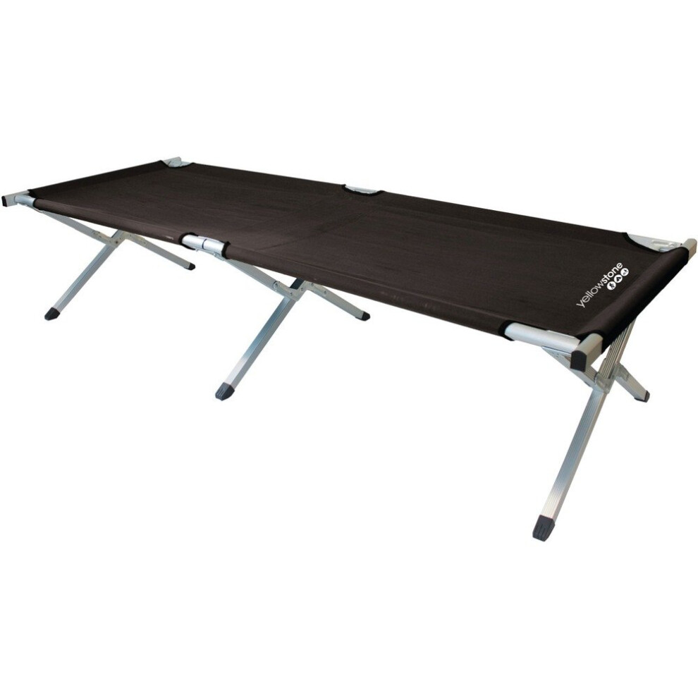 Yellowstone Folding Single Camp Bed (Black)