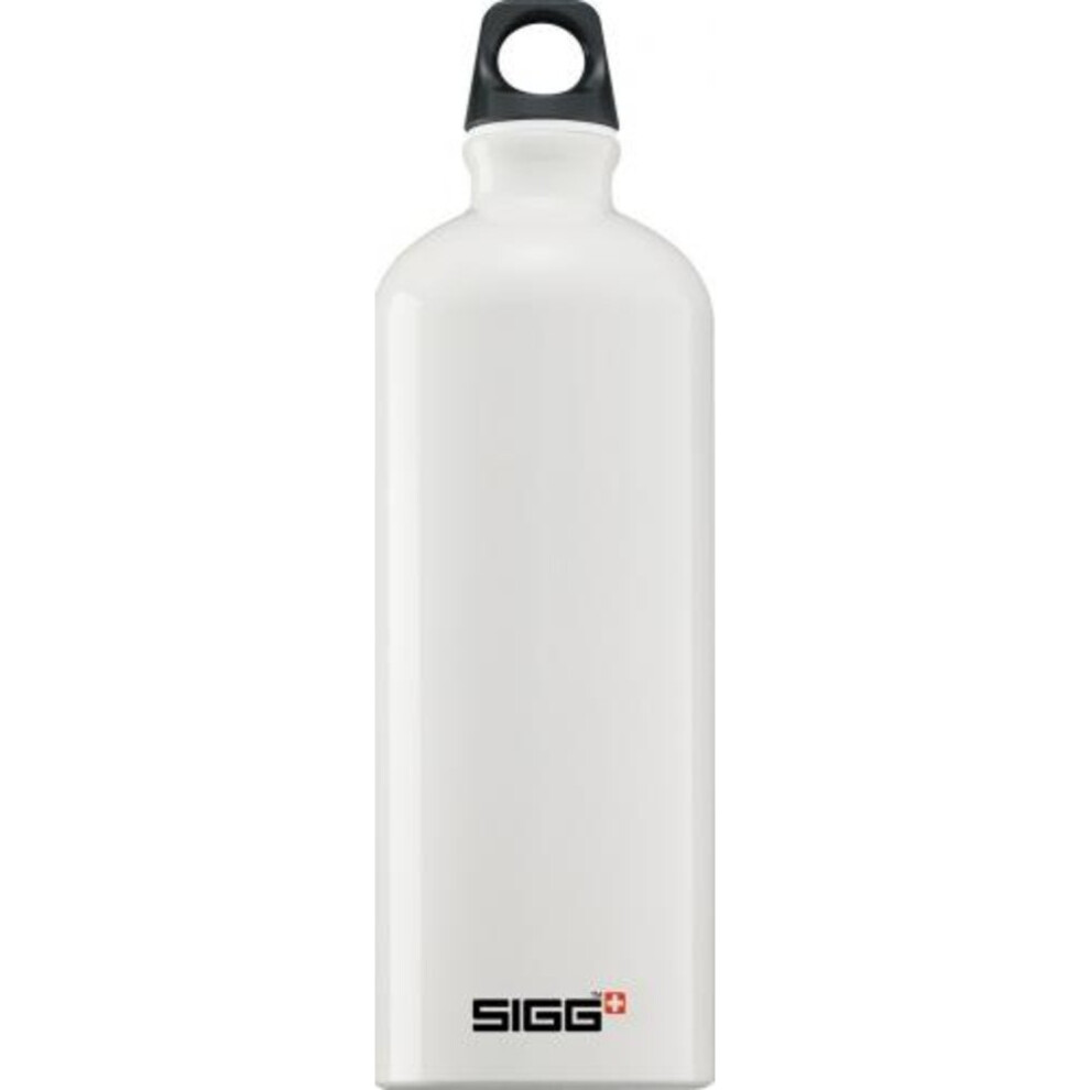 SIGG 1L Aluminium Traveller White leak proof water bottle-image-OPC-P55ST7X-NEW
