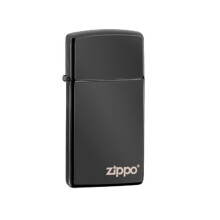 Zippo Slim Ebony Logo Lighter
