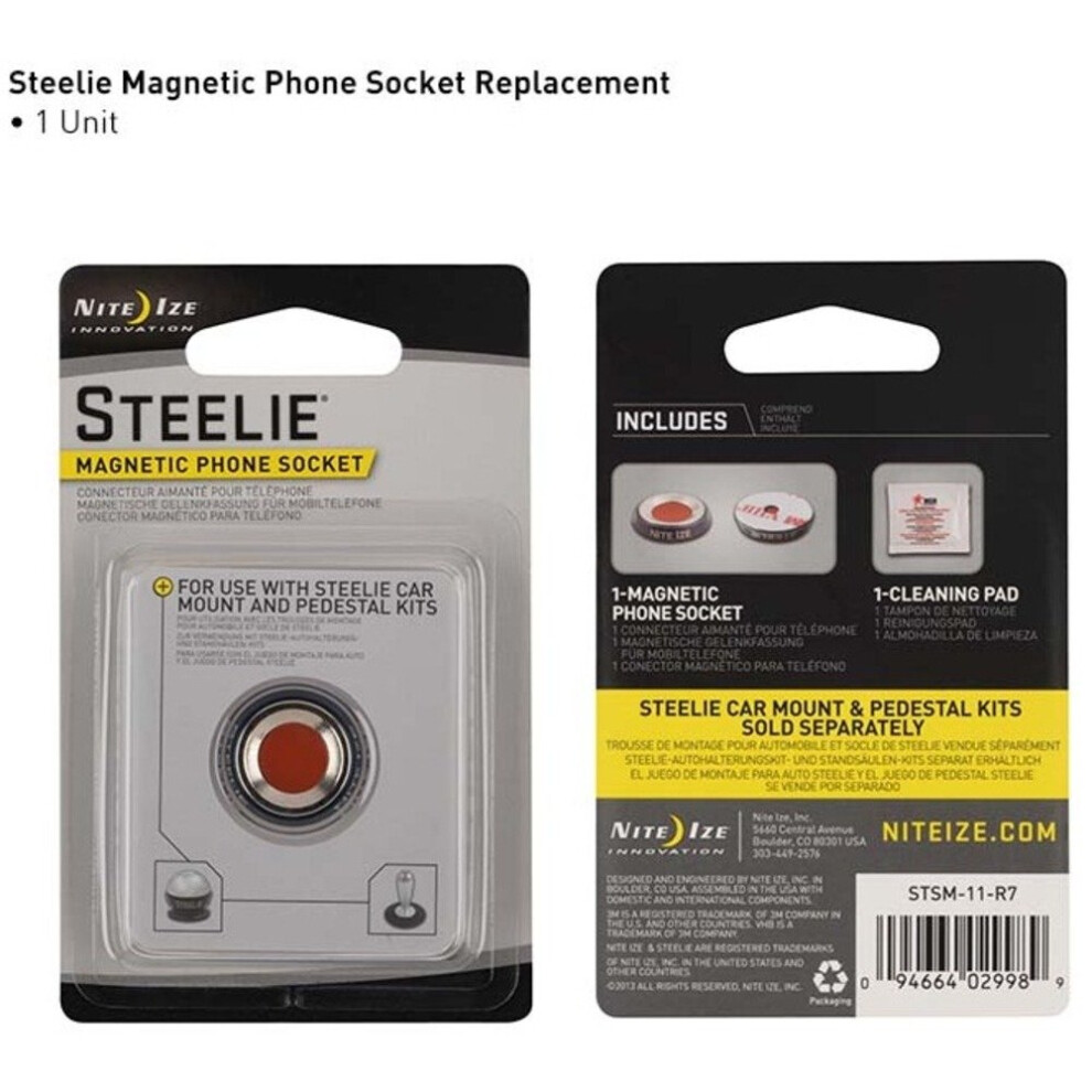 Nite Ize Steelie Magnetic Phone Socket Replacement Kit