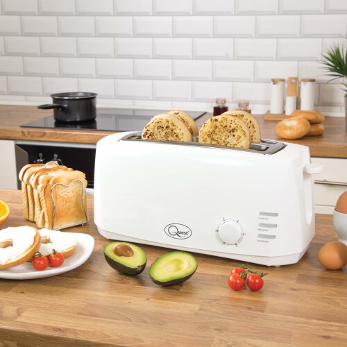Quest Quest 35049 4-Slice Toaster with Extra Wide Slots / 1400W, White 2