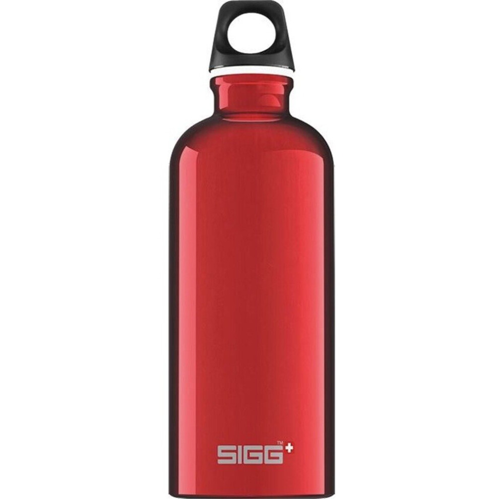 SIGG 1L Aluminium Traveller Red leak proof water bottle