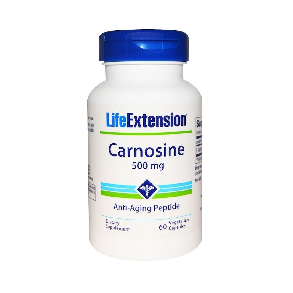 Life Extension (60 Vcaps) Carnosine, 500Mg - 60 Vcaps