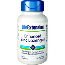 Zinek, Lozengy, Peppermint, Life Extension, 30 Vegetariánských Lozengy