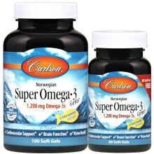 Carlson Super Omega-3 Gems 1200 mg Softgels - 130 Count