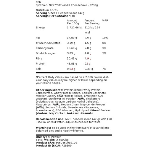 BSN (2260g) Syntha-6 2