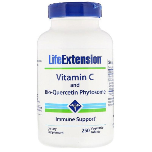 Life Extension, Vitamina C e Bio-Quercetina, 60 Tavole Vegetariane