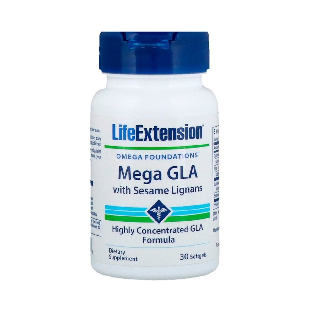 Life Extension (30 Softgels) Mega Gla With Sesame Lignans - 30 Softgels