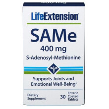 Life Extension, SAMe, S-Adenosyl-Methionin, 400 mg, 30 enterisch geschützte vegetarische Tabletten