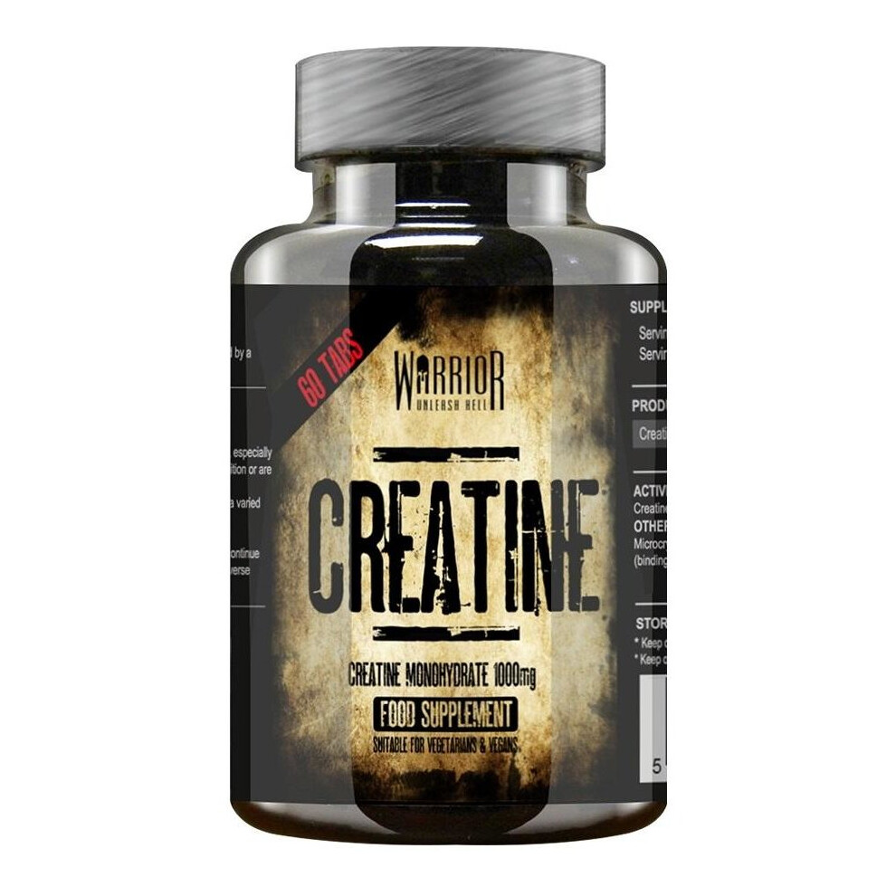 Warrior (60 Tabs) Creatine Monohydrate, - 60 Tabs 1000Mg