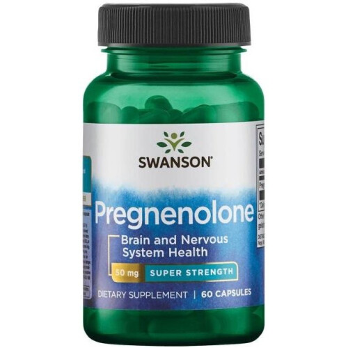 Swanson, Πρεγκενόλων, Υψηλής Δύναμης, 50 mg, 60 Capsules
