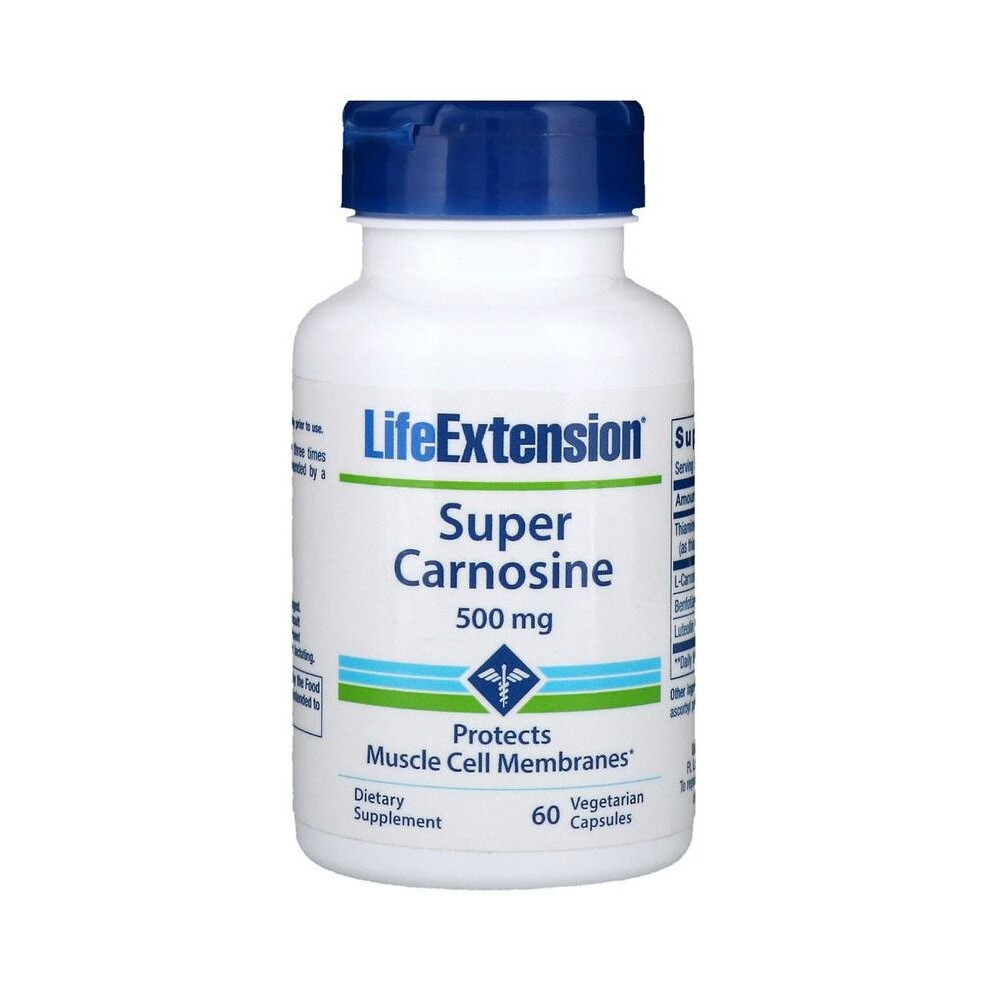 Life Extension (60 Vcaps) Super Carnosine, 500Mg - 60 Vcaps