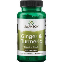 Swanson, Full Spektrum Ginger & Turmeric, 60 Kapslar