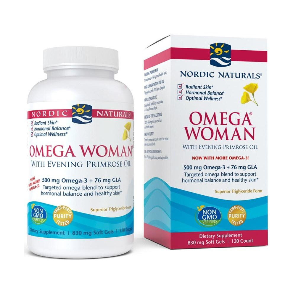 Nordic Naturals (120 Softgels) Omega Woman, 500Mg - 120 Softgels