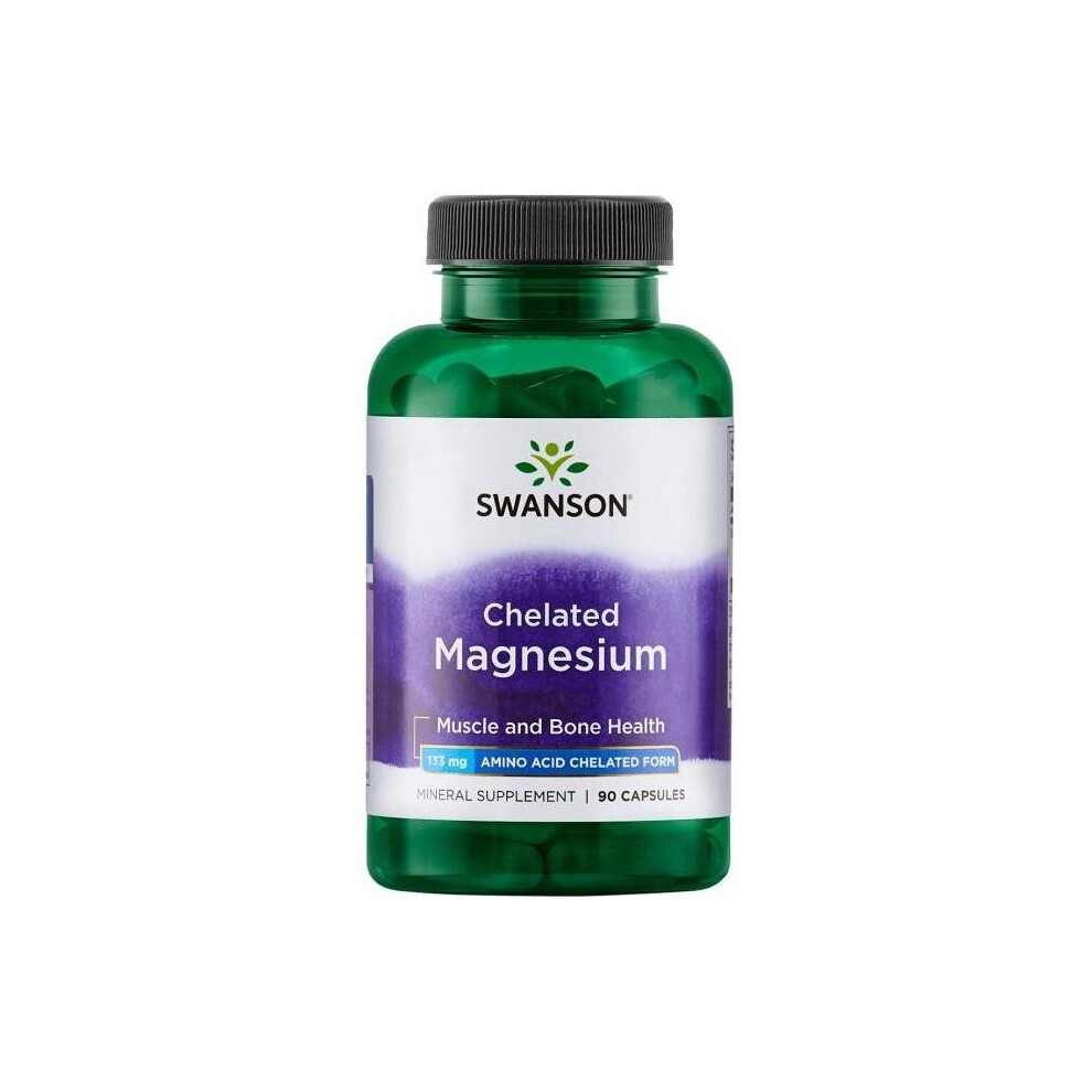 Swanson (90 Caps) Chelated Magnesium, 133Mg - 90 Caps