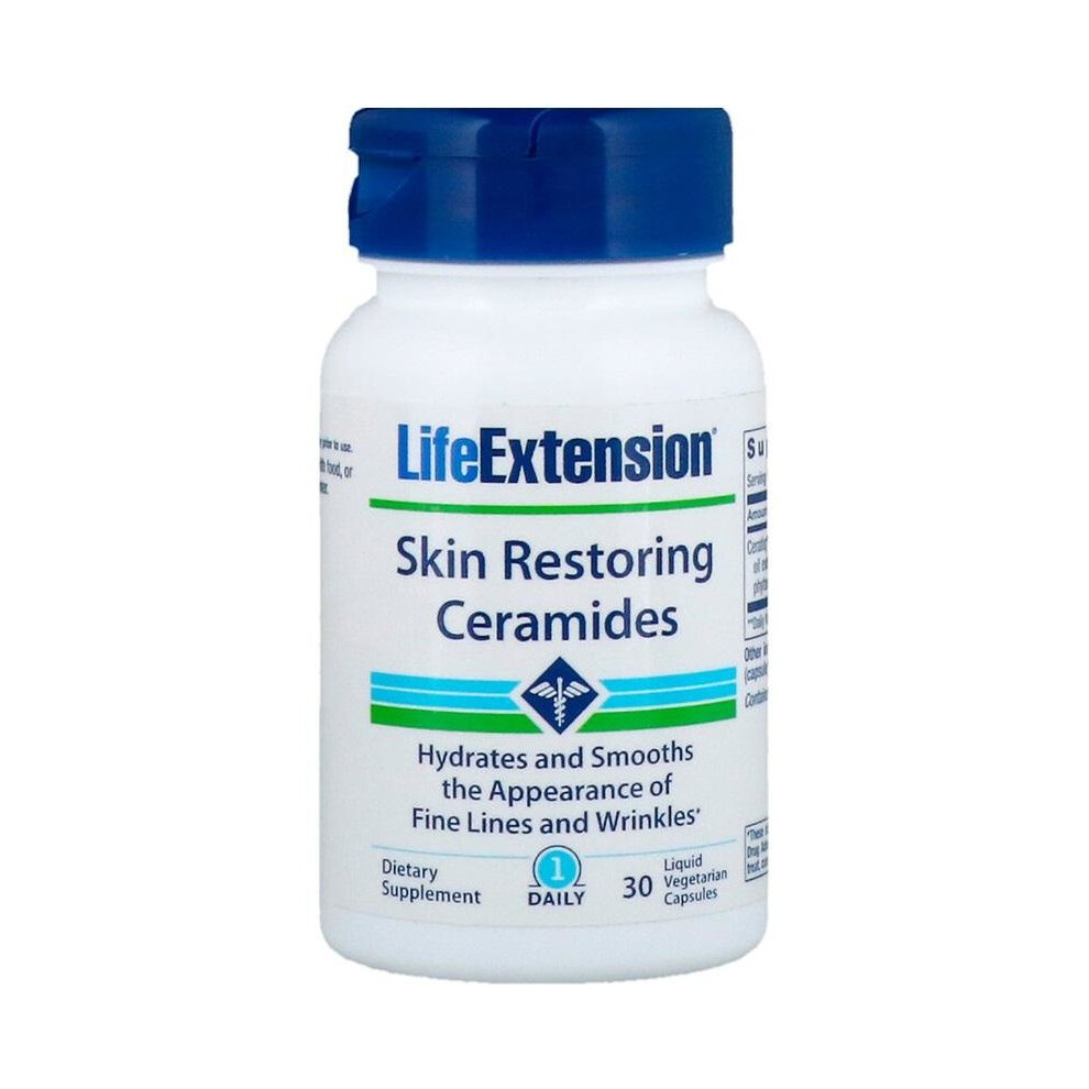 Life Extension (30 Liquid Vcaps) Skin Restoring Ceramides - 30 Liquid Vcaps
