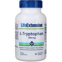 Life Extension, Tryptofan L, 500 mg, 90 Capsule Vegetariene