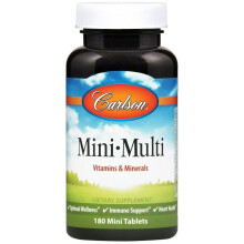 Carlson, Mini-Multi, Vitamine & Mineralstoffe, 180 Mini-Tabletten