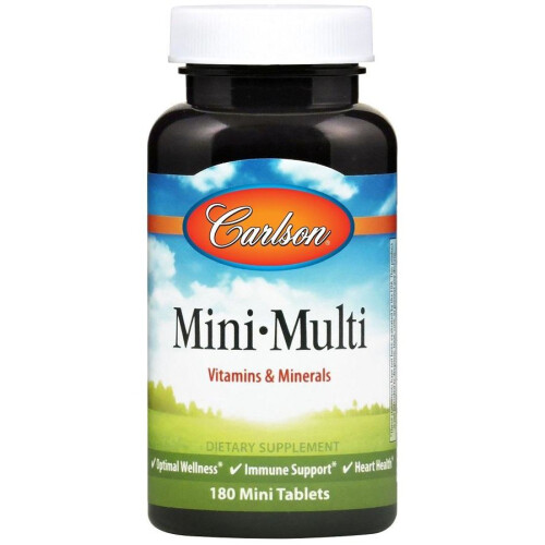Carlson, Mini-Multi, Vitamine & Mineralstoffe, 180 Mini-Tabletten