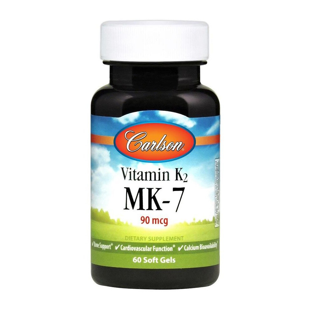 Carlson Labs (60 Softgels) Vitamin K2 Mk-7, 90Mcg - 60 Softgels
