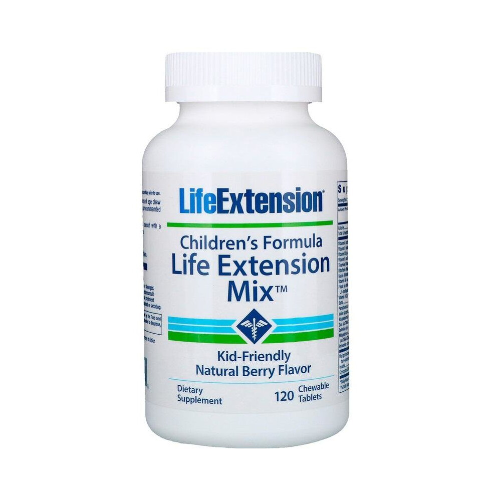Life Extension (120 Chewable Tabs) Children's Formula Mix, Natural Berry - 120 Chewable Tabs