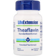 Life Extension, Theaflavin, Standardiserad Svart Te Extrakt, 30 Vegetariska Kapslar (400 mg per Kapsel)