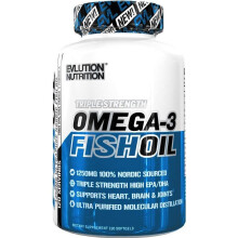 EVLution Nutrition, Omega-3 Visolie, 1.000 mg, 120 Softgels