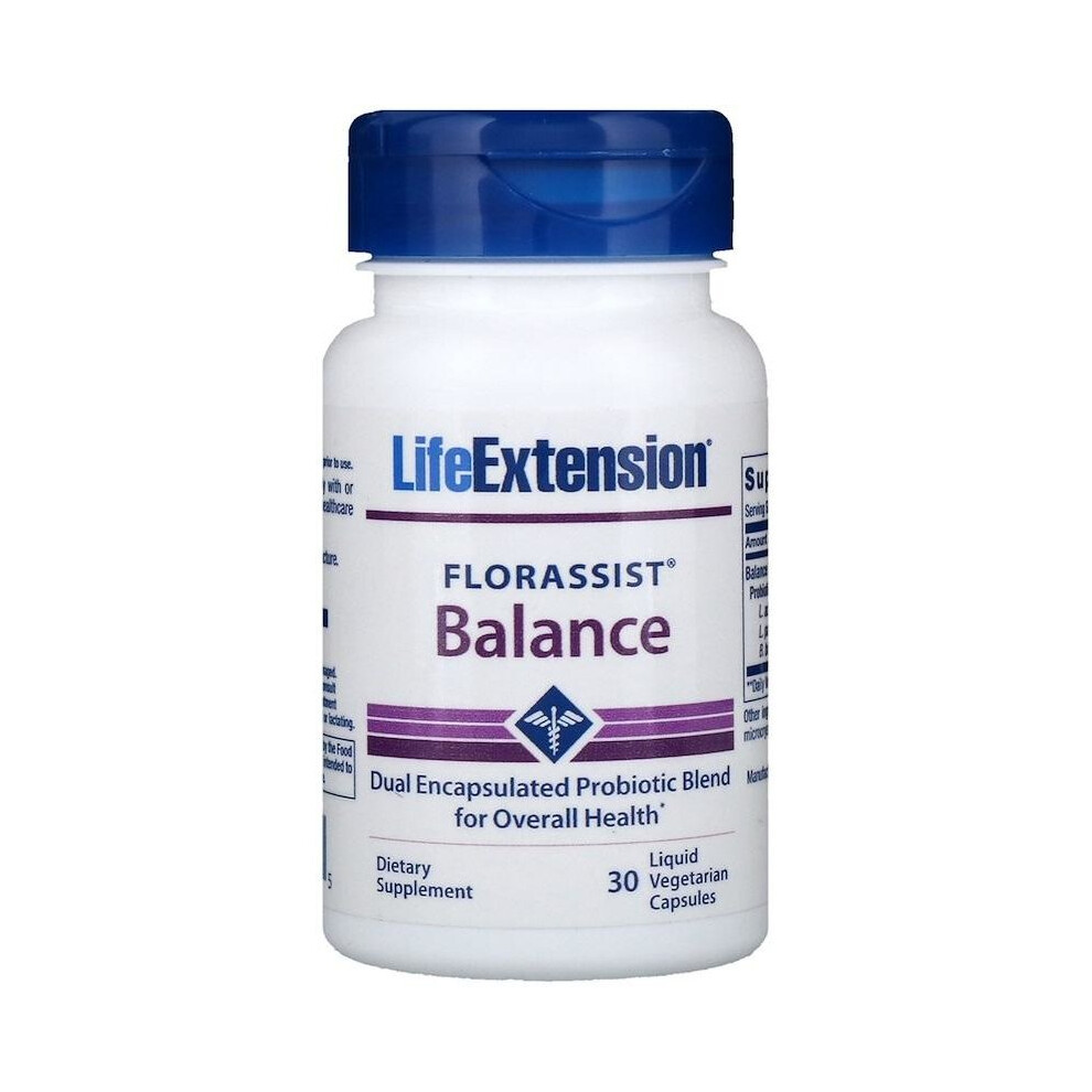 Life Extension (30 Liquid Vcaps) Florassist Balance - 30 Liquid Vcaps