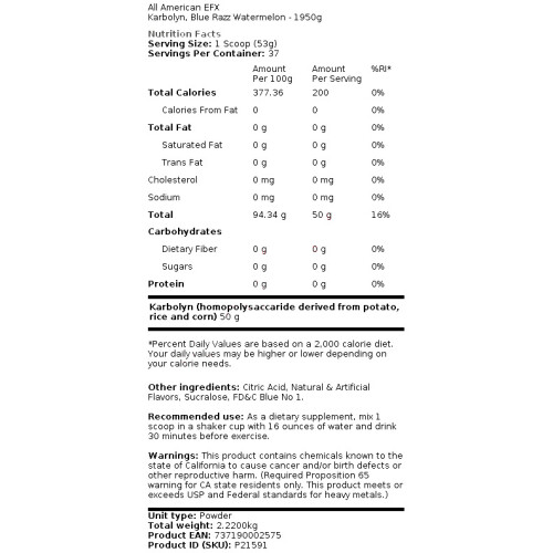 EFX Σπορτς, Karbolyn Fuel, Cherry Limeade, 4 lb 4.8 oz (1950 g) 1