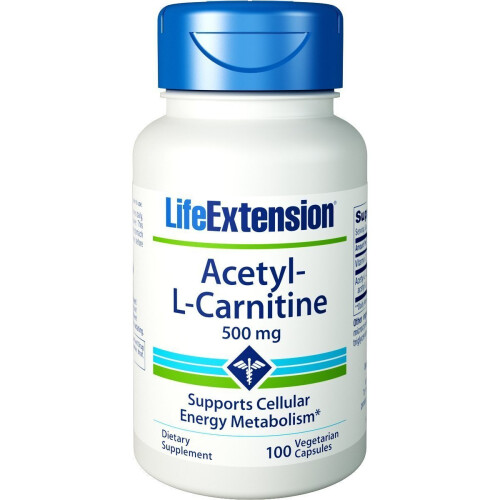 Life Extension, Ακετυλο-Λ-Καρνιτίνη, 500 mg, 100 Vegetarian Capsules