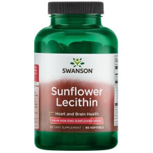 Swanson, Zonnebloemlecithine, 90 Zachte Capsules