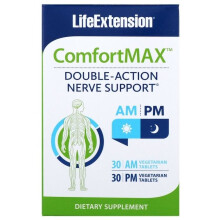 Life Extension, ComfortMAX, Supporto Neurologico a Doppia Azione, Per AM e PM, 60 Tabletta Vegetariana