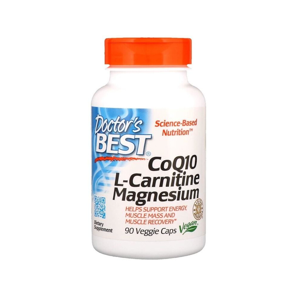Doctor's Best (90 Vcaps) Coq10, L-Carnitine, Magnesium - 90 Vcaps