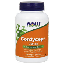 NOW Foods, Cordyceps, 750 mg, 90 veggiekapslar