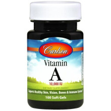 Carlson, Vitamin A, 3 000 mcg RAE (10 000 IU), 250 Mygglås