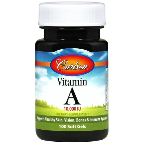Carlson, Vitamiini A, 3,000 mcg RAE (10,000 IU), 250 Pehmolevyä