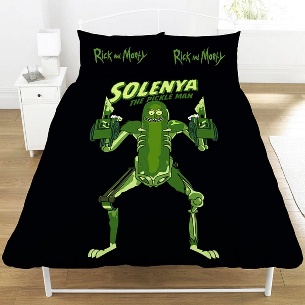 Rick And Morty Pickle Rick Rat Suit Reversible Double Duvet Set