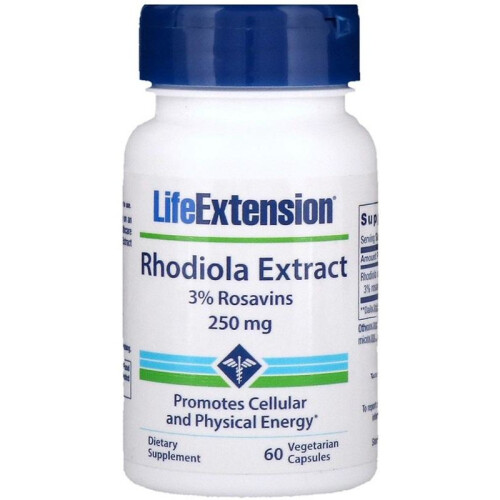 Life Extension, Εκχύλισμα Ροδιόλας, 250 mg, 60 Βεγέτες Φιάλες