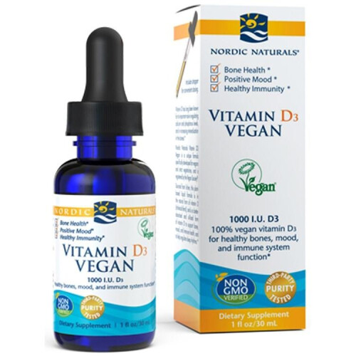Nordic Naturals (30 ml.) Vitamin D3 Vegan, 1000 IU - 30 ml.