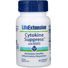 Life Extension, Cytokinundertryckare med EGCG, 30 Vegetariska Kapslar