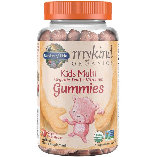 Κήπος της Ζωής, MyKind Organικά, Kids Multi Γούμμι, Οργανική Κεράσι, 120 Βεγανικά Γούμμι
