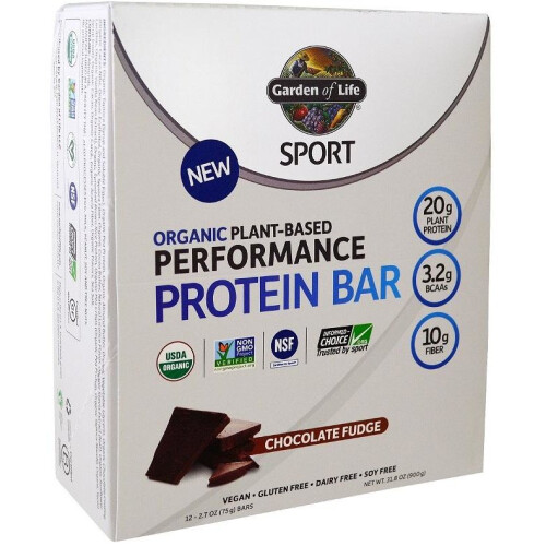 (12 bars) Organic Plant-Based Performance Protein Bars