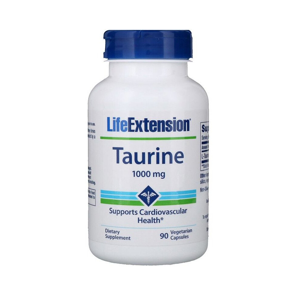 Life Extension (90 Vcaps) Taurine, 1000Mg - 90 Vcaps