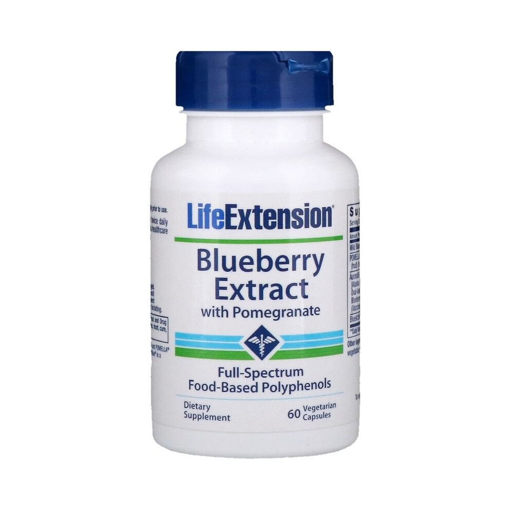 Life Extension (60 Vcaps) Blueberry Extract With Pomegranate - 60 Vcaps