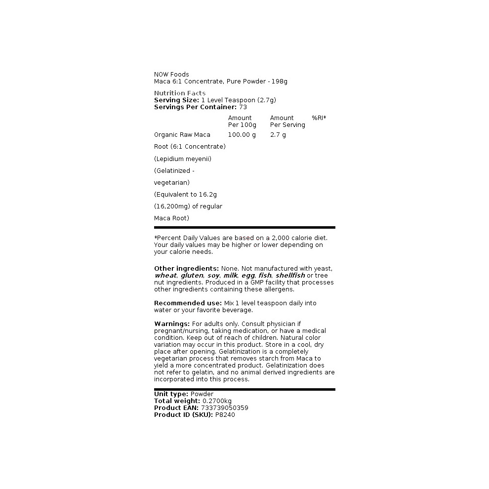 (198g) Maca 6:1 Concentrate