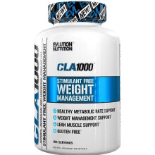 EVLution Nutrition, CLA1000, Gestión de Peso Libre de Estimulantes, 180 Gelatinas Suaves