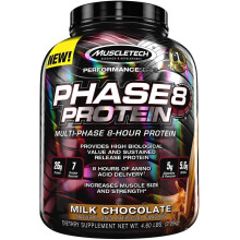 Platinum 8-Hora de Proteína de MuscleTech, Chocolate de Leche, 4.60 libras (2.09 kg)
