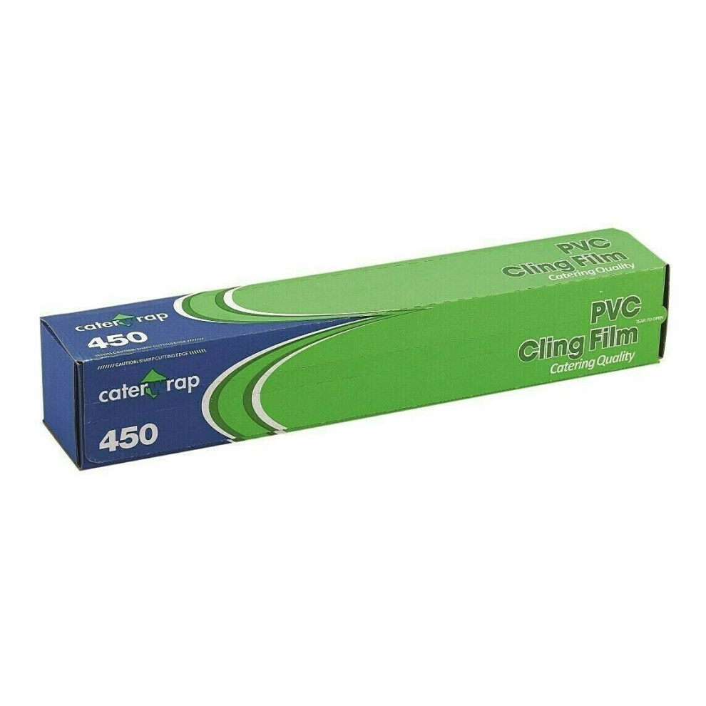 Caterwrap 1 Cater Wrap Pvc Cling Film 450Mm X 300M Kitchen Catering Food Hygiene
